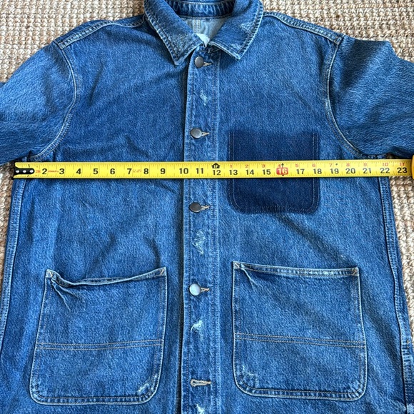 Zara denim chore jacket sz M - Picture 6 of 7